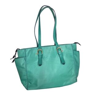 Sperry Top-Sider Sherry Green & Navy Tote Bag Nylon Canvas